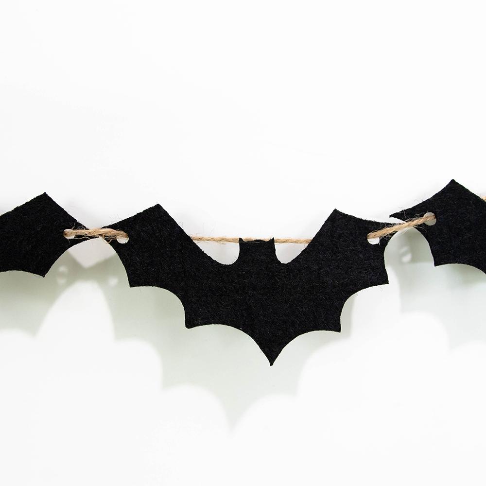 Bat Banner Halloween Party Banner Garlands Bat Hanging Bunting Fireplace Mantle Wall Home Autumn Decor Supplies Kids Favors Gift