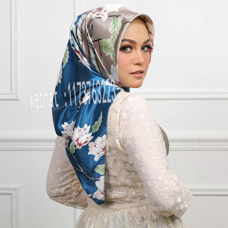 Høykvalitets luksuriøst silkeskjerf pannebånd Skjerf Halsskjerf For kvinner Kjede Silkeskjerf Dekorativt sjal for kvinner