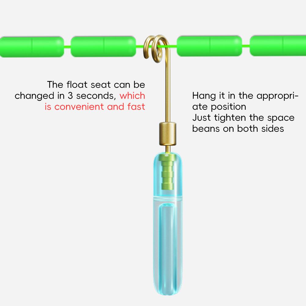 10PCS Detachable Sliding Float Seat Copper Head Quick-Rotating Float Seat Anti-Winding Fishing Group Accessories