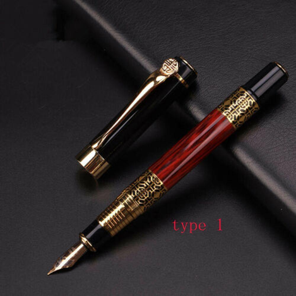 Writing Stationery Office Business Writing Vintage Calligraphy Redwood Fountain Pen Luxury Metal