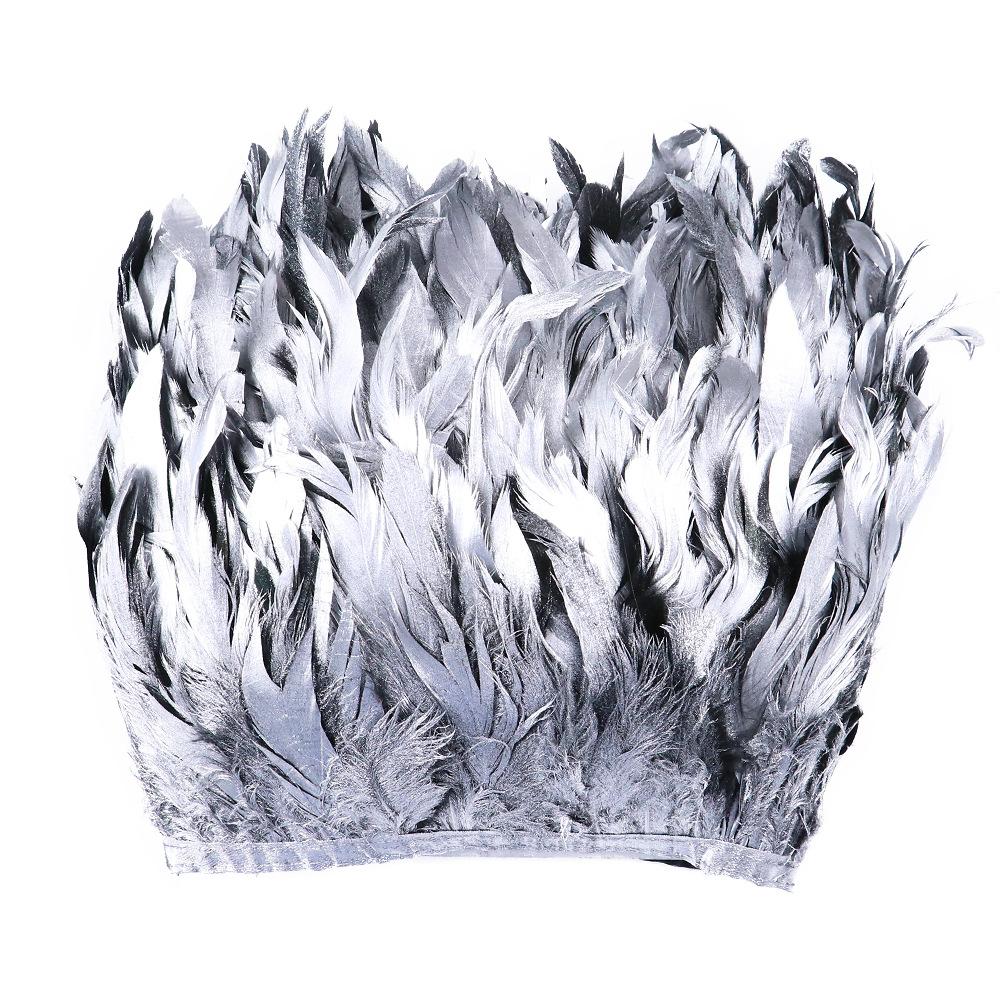 

Gold And Silver Chicken Rooster Feather Decoration Rooster Feather Ribbon Diy Craft Wedding Party Holiday Decoration Sewing Ceremony