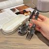 2 Pcs/Set Children Spoon Forks Box Kids Stainless Steel Kids Cutlery Portable Baby Feeding Utensils Baby Spoons Baby Tableware Set