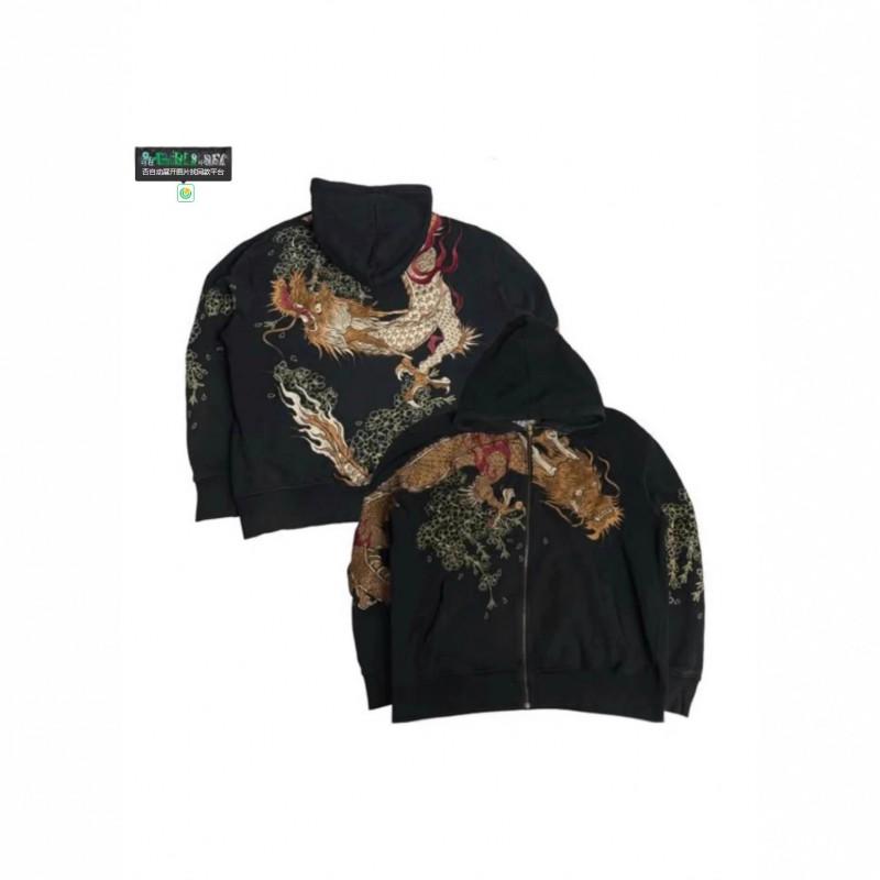 Fashion Chinese Style Zip-Up Hooded Sweatshirt 3D Print Loose Fit Casual Streetwear Teens