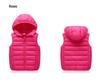 Kids' Korean-Style Hooded Down Cotton Vest for Autumn/Winter