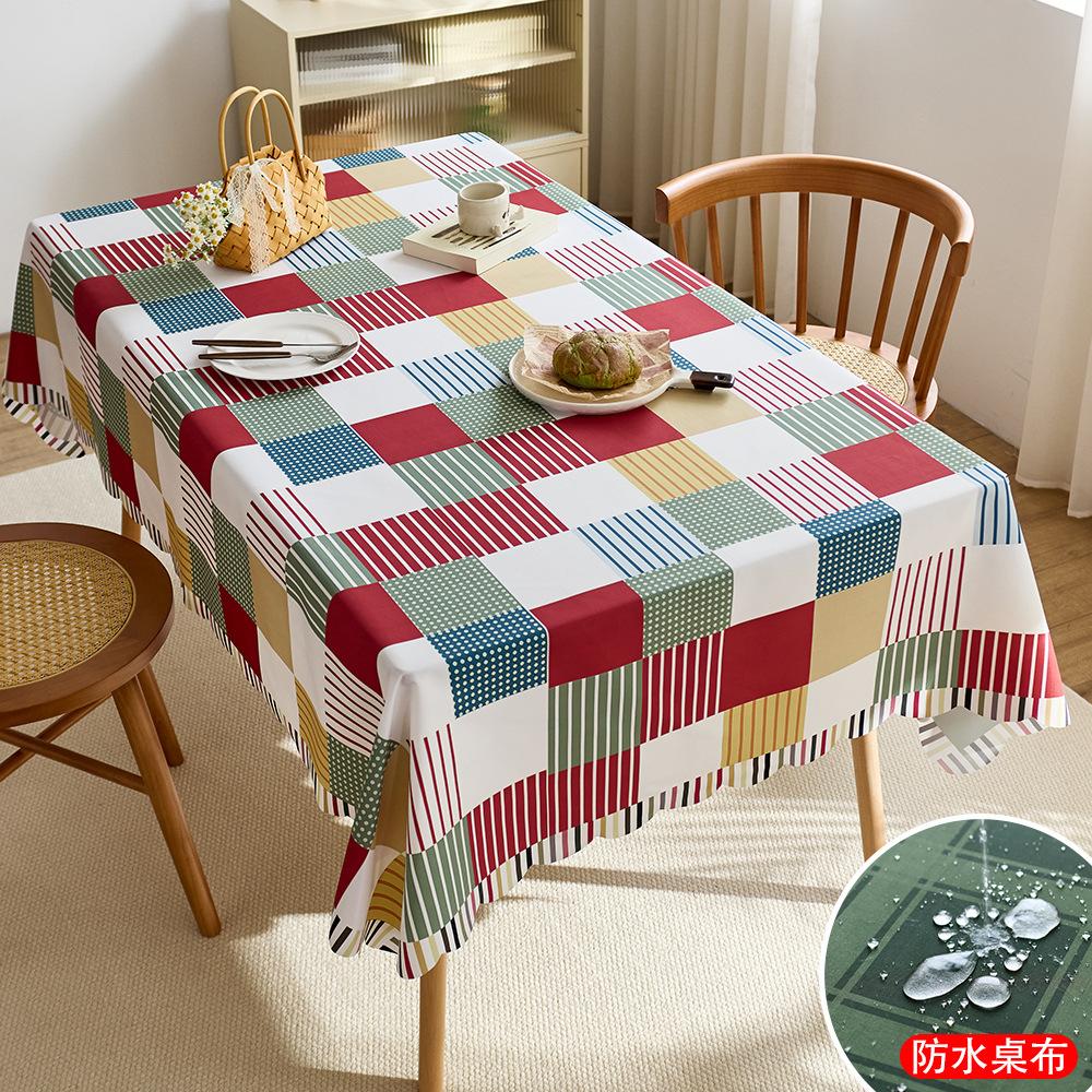 Retro Table Cloth Simple National Waterproof Table Mat Light Luxury High-End Coffee Table Cloth