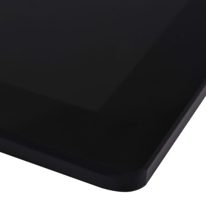 Table rectangulaire VIDAXL en verre trempé 1000 x 620 mm - Noir - Contemporain - 4 personnes