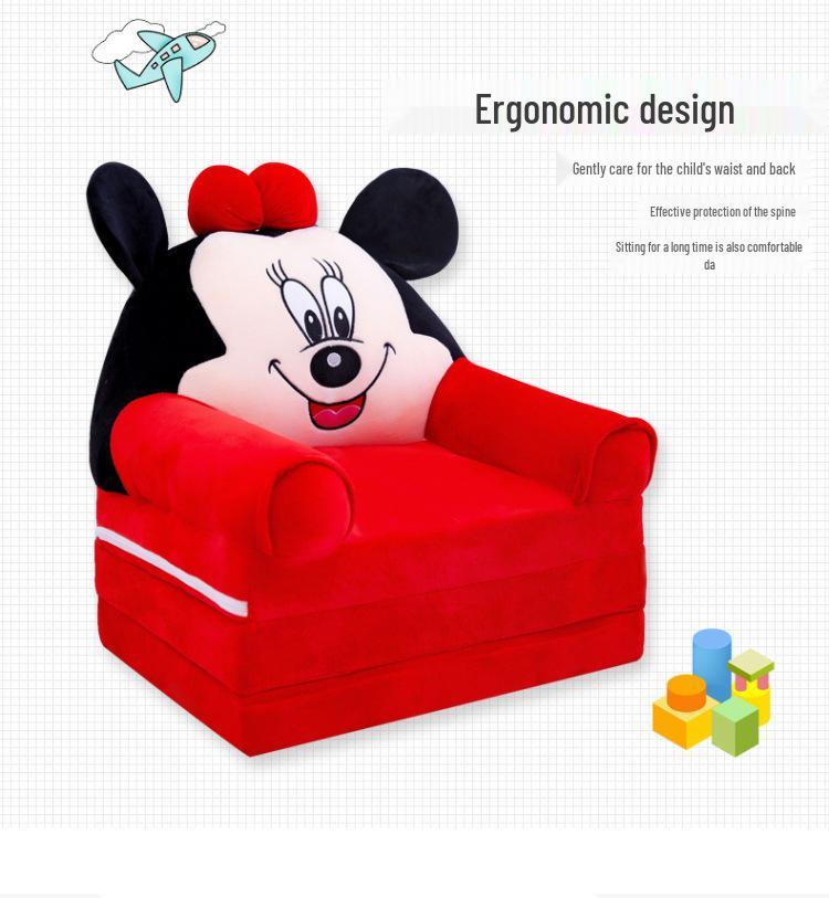 Foldable Cartoon Animal Plush Sofa Chair for Kids
