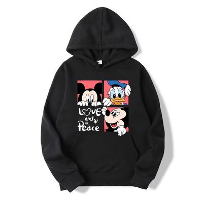 Disney Micky Maus Minnie Maus Damen Hoodie Cartoon Anime Damen Pullover Lässig Herbst Winter Paar Übergröße Sweatshirts