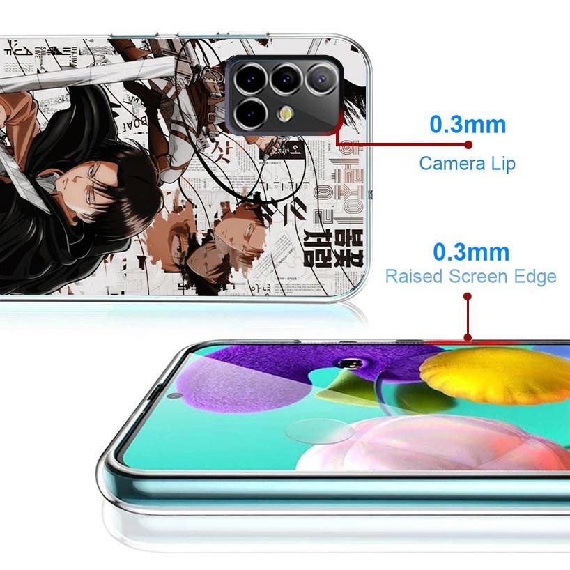 Attack Manga Case Phone Cover for Samsung Galaxy A17 A16 A15 A14 A13 A56 A55 A54 A53 A36 A35 A34 A33 A26 A25 A24 A23 A05S Galaxy