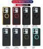 Phone Case For Xiaomi Redmi Note 13 Pro 5G 4G A3 Car Magnetic Ring Anti-fall With Bracket Matte Silicone Protection Cover Coque