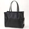 Tote Bag Recycled Leather Binder A4 Tote Bag 4000301 Black [Isaac] (10)