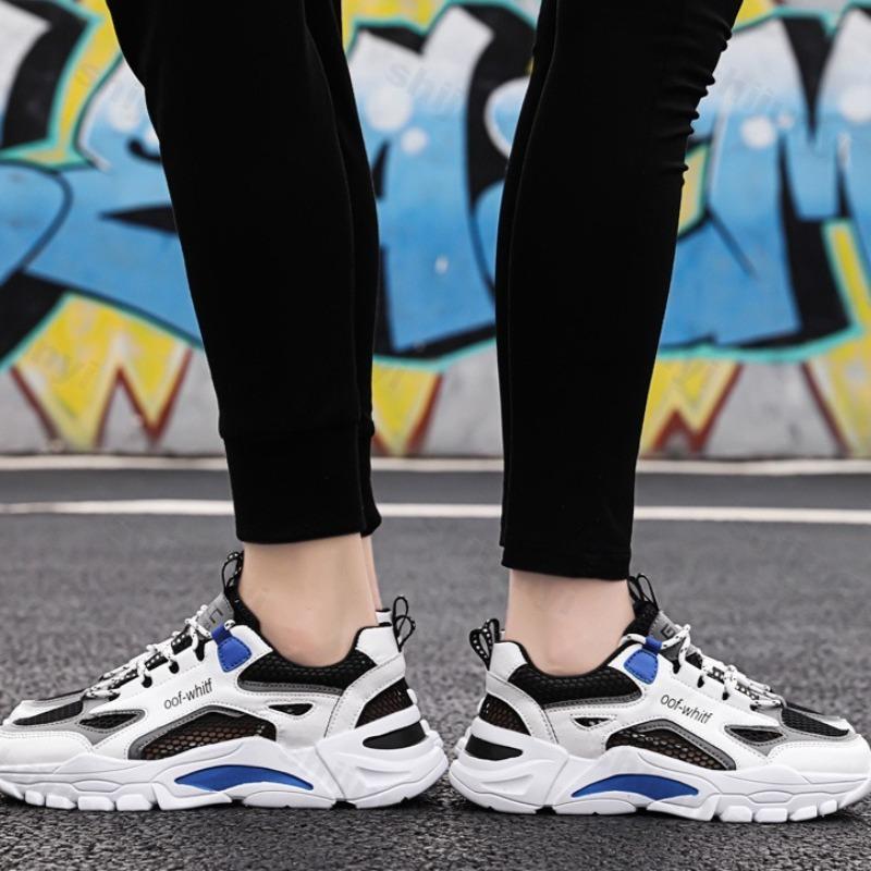 2026 Summer New Mesh Breathable Men's Casual Sports Shoes Fashi Trend Comfortable Thick Soled Shoes Low Top Platform sneakers