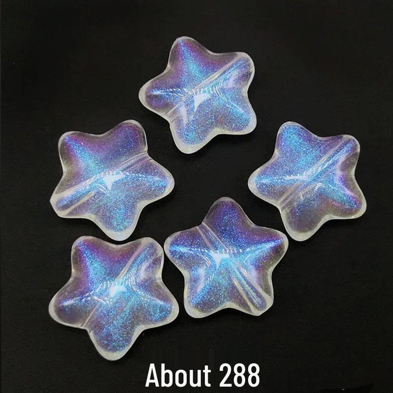 Mermaid Blue Glitter Star Bowknot Beading Material for DIY Jewelry 18#