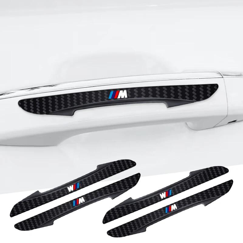 4pcs Carbon Fiber Look Car Door Protective Sticker For BMW M M2 M3 E46 E90 E60 F30 F10 E39 E36 F20 G30 G20 E87 E92 E91 E30 F11