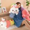 Rainbow Long Bunny Plush Pillow Large Body Pillow for Cuddling And Support Soft Stuffed Animal for Girls And Kids Gift