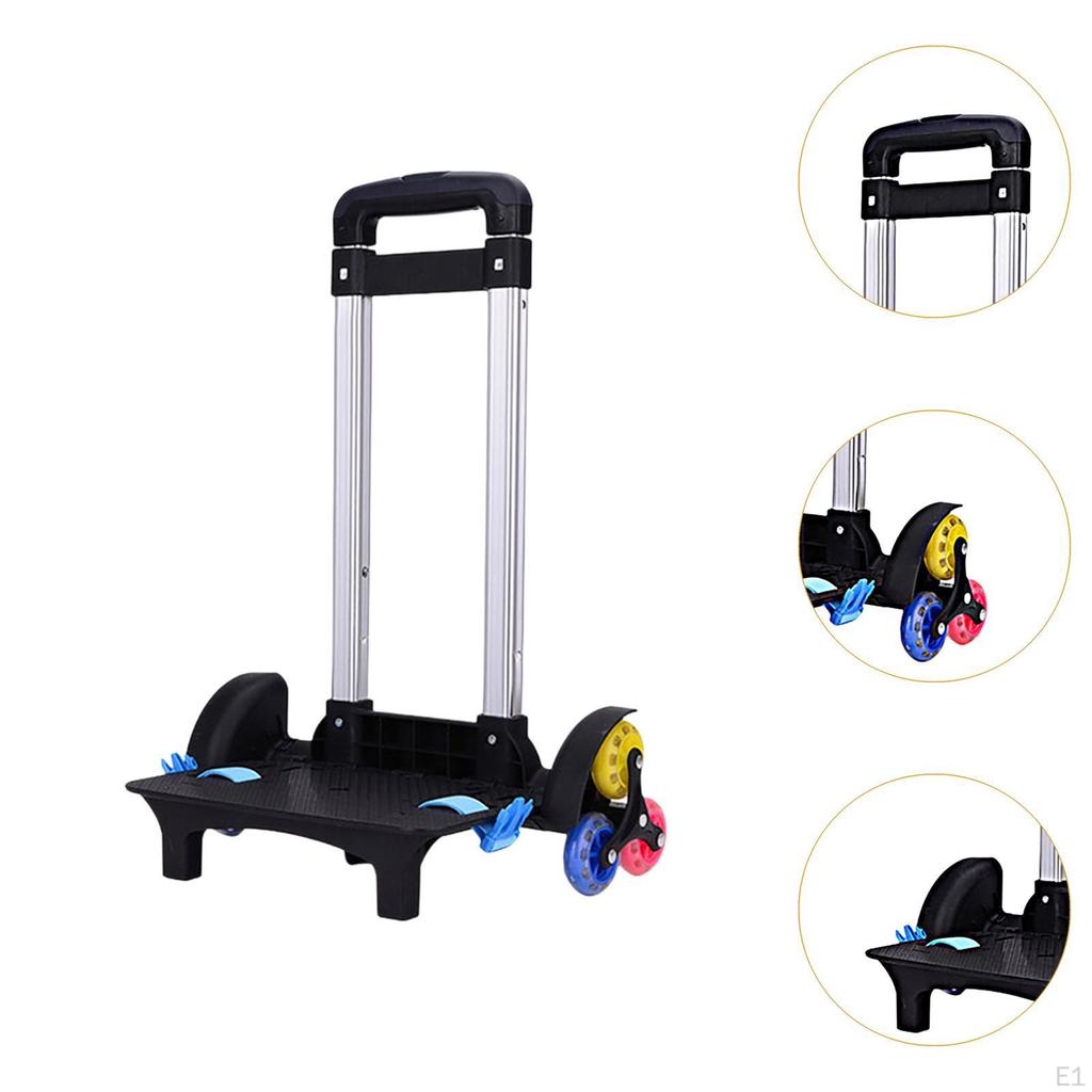 Backpack Trolley Wheeled Luggage Cart Stand Aluminum Alloy School Bag Foldable Hand Truck