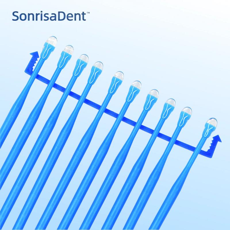 10Pcs Dental Disposable Micro Brush Stick Adhesive Tip Applicator For Tooth Crown Porcelain Veneer Dentistry