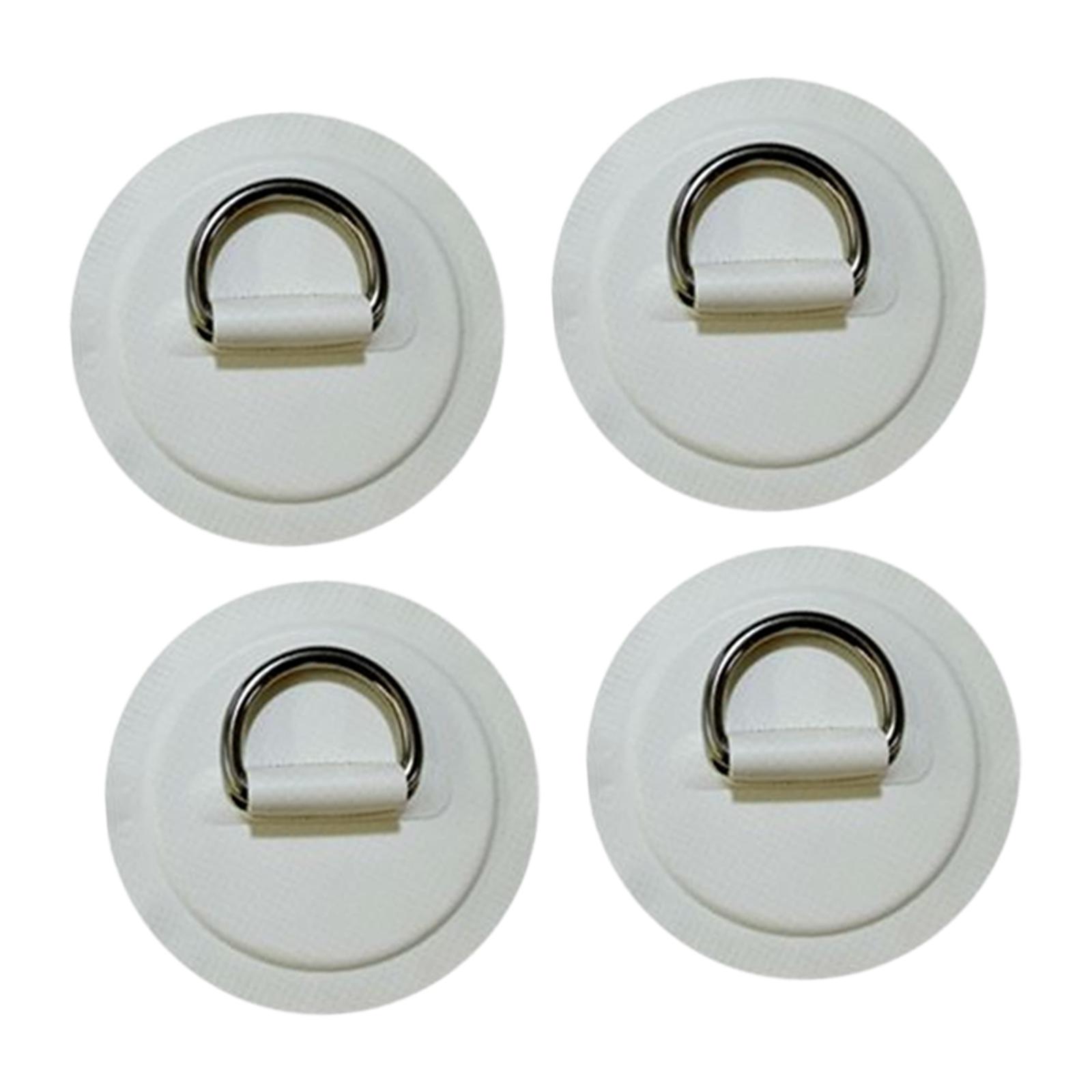 

4pcs D Rings Patch Kayak Parts Fixed Buckle for Dinghy Surfboard Paddle Board белый