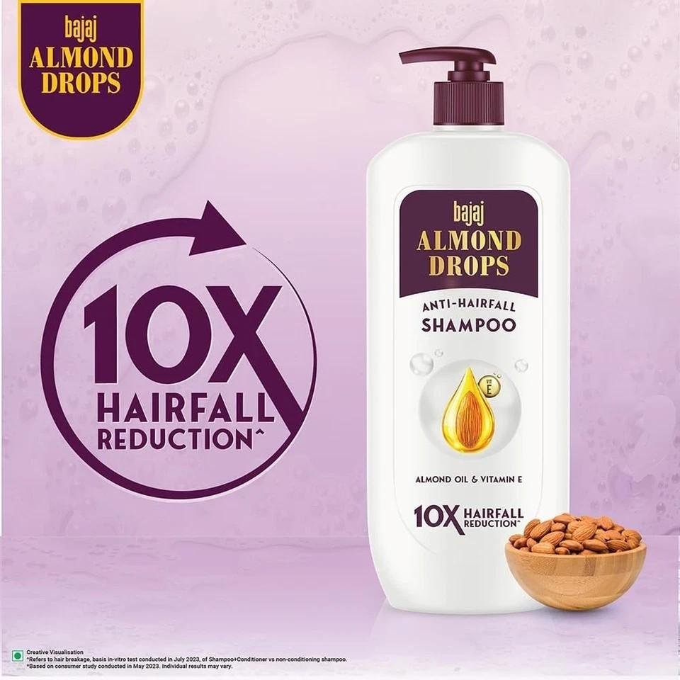 Bajaj Almond Drops Anti Hairfall Shampoo For Soft And Shiny Hair 340ml