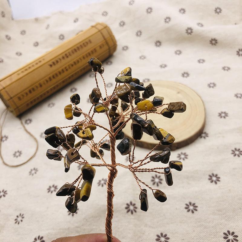 Agate Slice Seven-Color Crystal Wealth Tree
