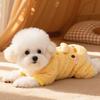 Warm Dog Plush Jumpsuit Cozy Cartoon Four Legged Plush Coat Soft Fleece Animal Pattern Dog Cotton Jacket Autumn Winter