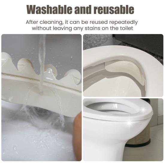 Verstellbarer Toilettenspritzschutz Toilettentraining Urinabweiser mit Randüberlaufschutz Starke Saugnäpfe Toilettenschutz für Männer Jungen