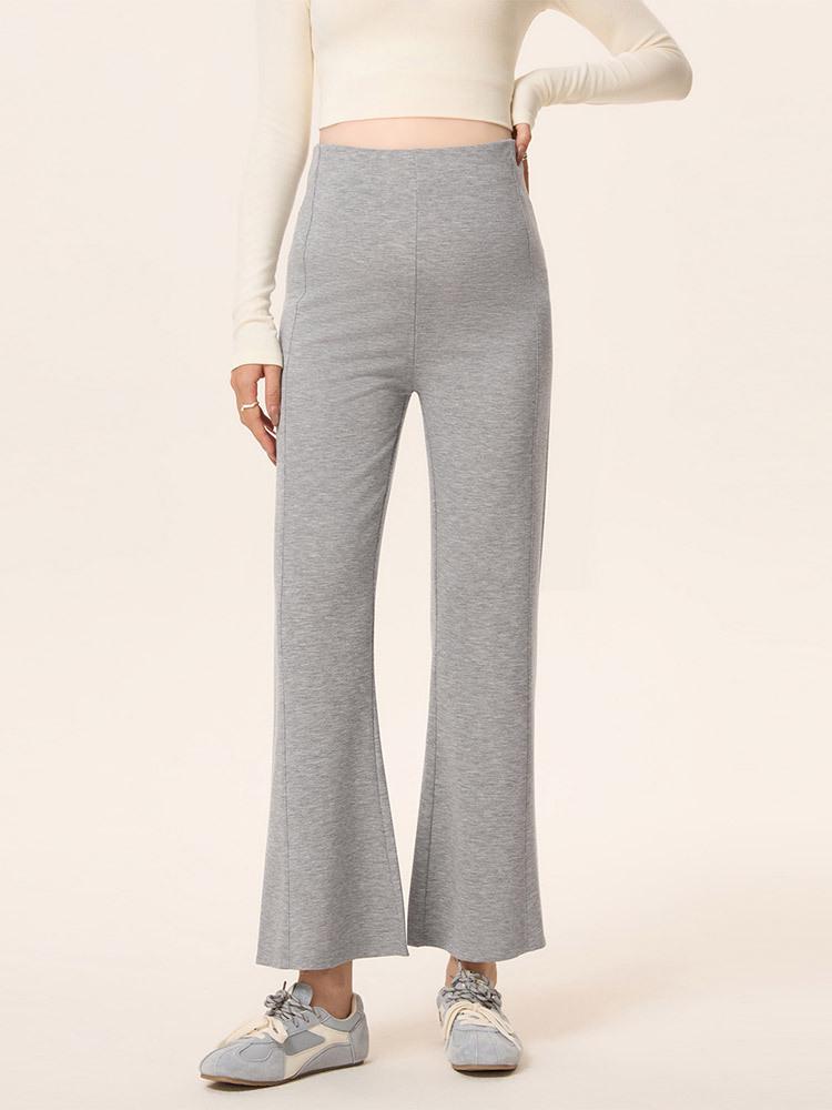 

2026 New Skin-Friendly Flared Maternity Pants: Comfortable, Non-Constricting Casual Long Pants for Spring S (80-90 lbs) хизер серый