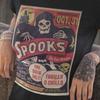 Halloween Spookshow Ladies T-shirt Vintage Horror Gothic Black Tee Ghosts and Ghouls October Fashion Gift Shirt for Halloween Lovers