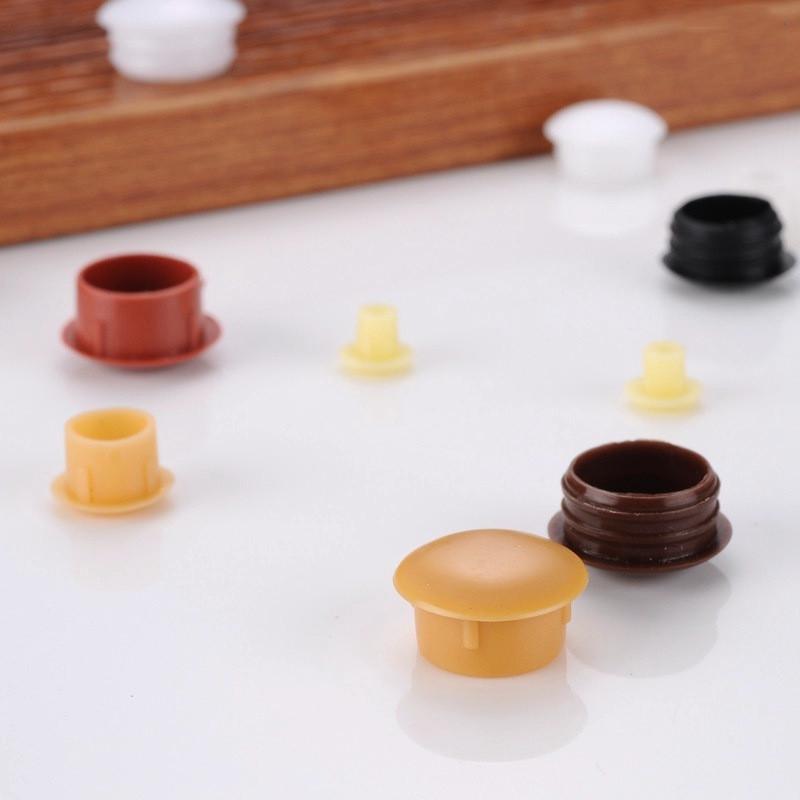 Plastik Vida Dişli Delik Tıpa - Mobilya Menteşeleri ve Donanımlar İçin Dekoratif Kapak