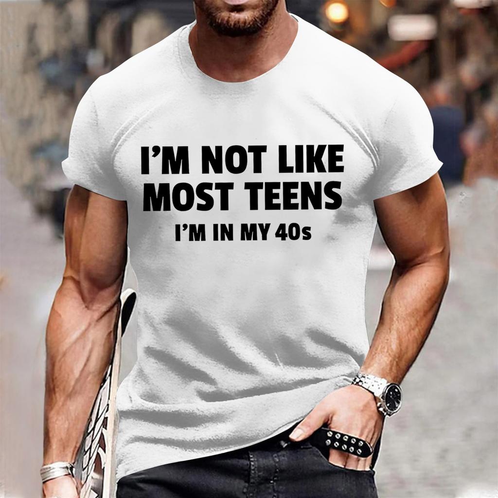 Men'S Fashionable T-Shirt Street Casual Short Sleeved Clothing