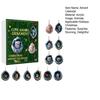 Christmas Geode Animal Advent Calendar 2025 2D Acrylic Forest Animals Xmas Tree Ornaments 12 Days Countdown Calendar for Holiday Decor