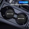 IXEA6 2Pcs Leather Car Logo Coaster Anti Noise Cup Mats Accessories For Mercedes Benz AMG GLE GLS CLA CLE GLC CLS GLA W223 Stickers