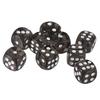 [Generic] Set of 10 Tabletop Role-Playing Game Acrylic Toy Six-Sided Dice, D6, Available in 10 Colors - Black