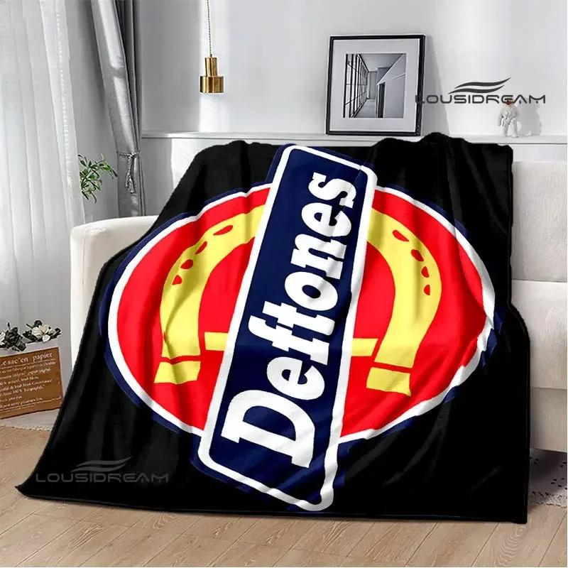 Coperta con logo band Deftones coperta per bambini coperta in flanella morbida accogliente coperta per casa viaggio regalo di compleanno decorazione