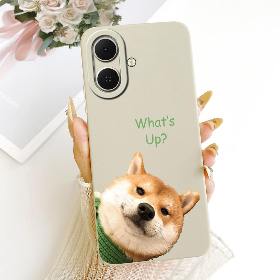 Für Tecno Spark Go 2 Hülle KM4 Niedlicher Hund Panda Cartoon Hülle Weiches TPU Mattes Handyhülle Für Tecno Pop 10 Pop10 Spark Go 2 Go2 Schale