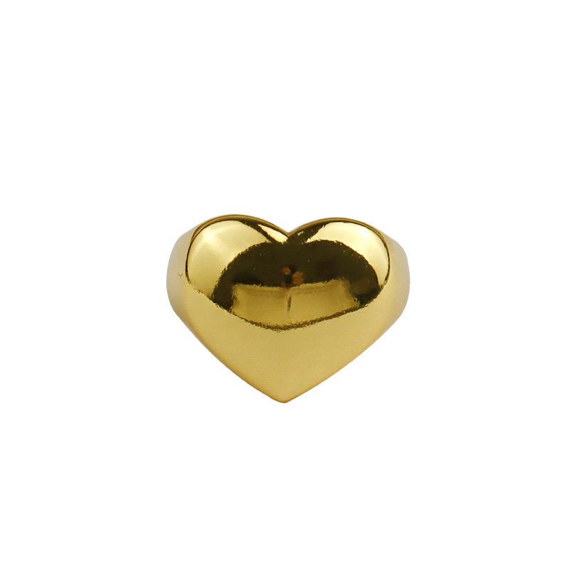 BF CLUB Silver Color Rings for Women Fashion Geometric Handmade Irregular Gold Heart Ring Party Christmas Gift