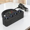 Car Cigarette Lighter Splitter QC3.0+PD 3.1A 12V-24V Phone Power Adapter 4-Socket 18W Car Cigarette Lighter Socket Splitter Plug