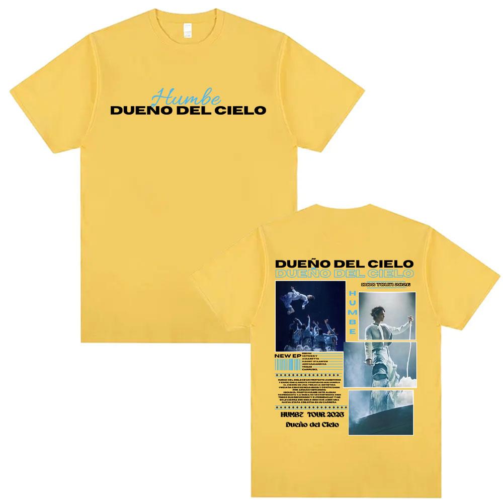 Singer Humbe Dueno Del Cielo Tour 2026 Album T Shirt Unisex Women Fashion Retro Short Sleeve Summer Oversized 100 Cotton Tshirt