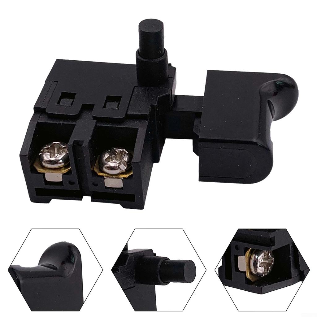 Drill Switch Black Lock On NO Contact Plastic Self Rest