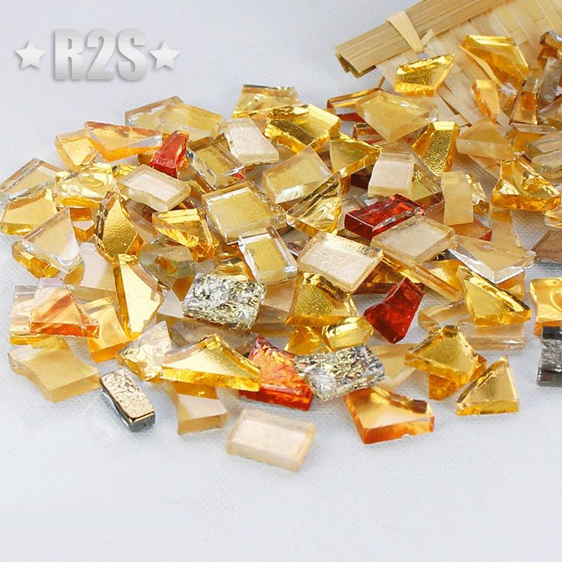 100g Glass Mosaic Tiles Multi Color Mosaic Piece DIY Mosaic Making Stones for Craft Hobby Arts Home Wall Decoration Arte