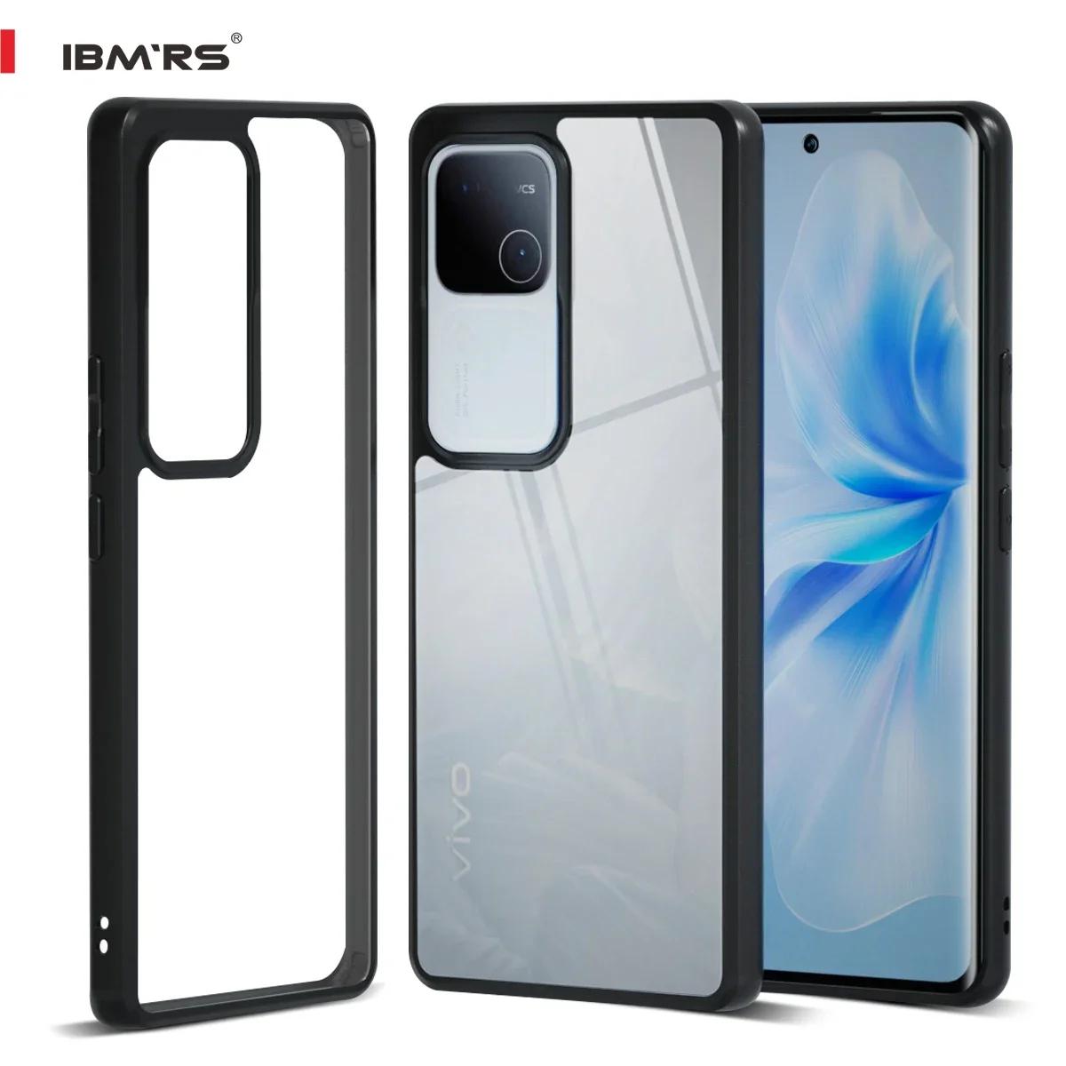 

(В комплекте ремешок на запястье)Чехол для телефона IBMRS для vivo V30 Pro, мягкий, прозрачный, матовый, с матовой задней частью, тонкий, противоударный, защитный чехол - черный камуфляж transparent прозрачный