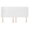 VidaXL Tête de lit avec oreilles Blanc 163x23x118-128 cm Similicuir3118053
