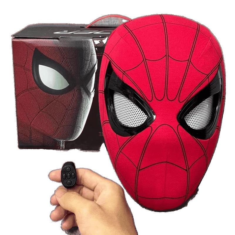 Remote-Control Spider-Man Mask with Blinking Eyes and Lights for Cosplay