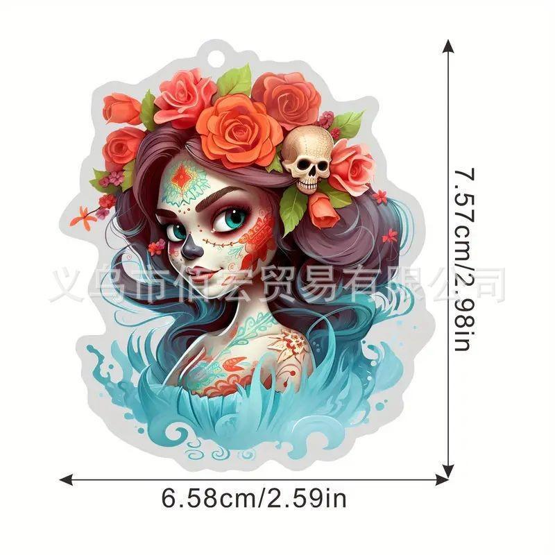 

Cartoon Bright Acrylic Skeleton Doll Halloween Accessory For Stylish Decor Auto 5