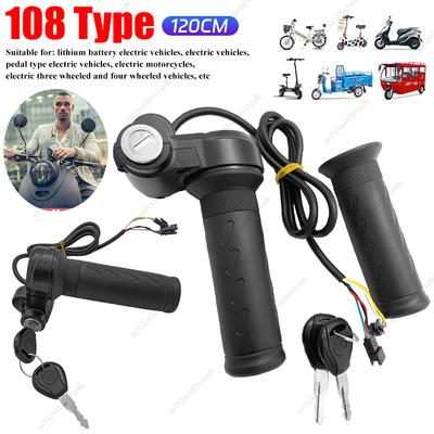 Universal Voltage Electric Bicycle Handlebar Twist Accelerator E-Bike Throttle Grip Scooter Handle Replacement Parts Accessories