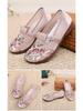 Women's Ethnic Style Embroidered Mesh Slip-On Flats - Breathable Summer Shoes