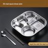 Food Grade Stainless Steel Divided Lunch Plate with Lid