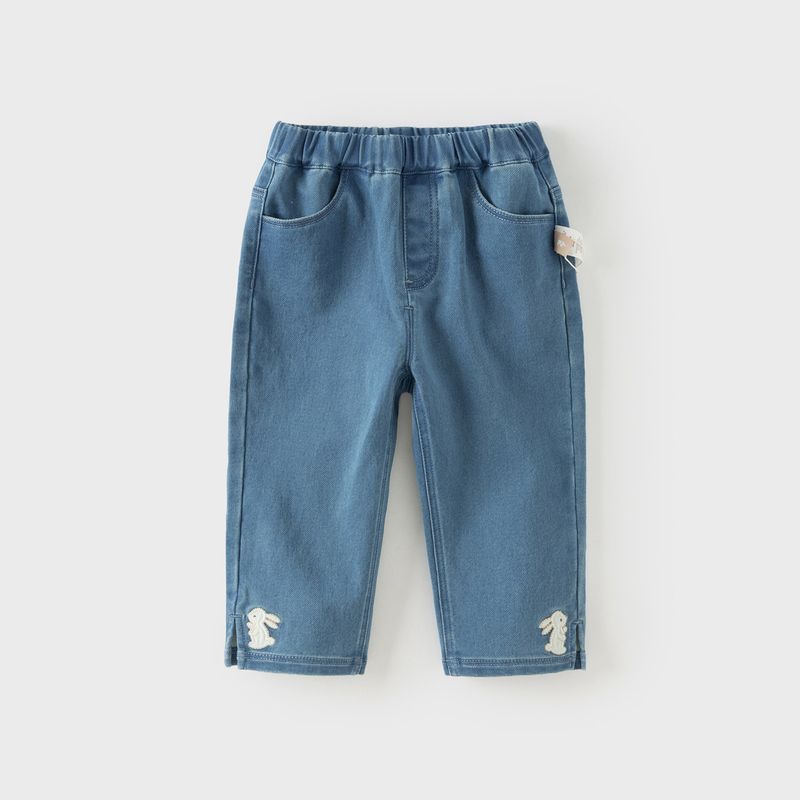 David Bella Children s Pants 2026 Spring New Style Girls  Trendy Casual Long Jeans Straight-Leg Pants