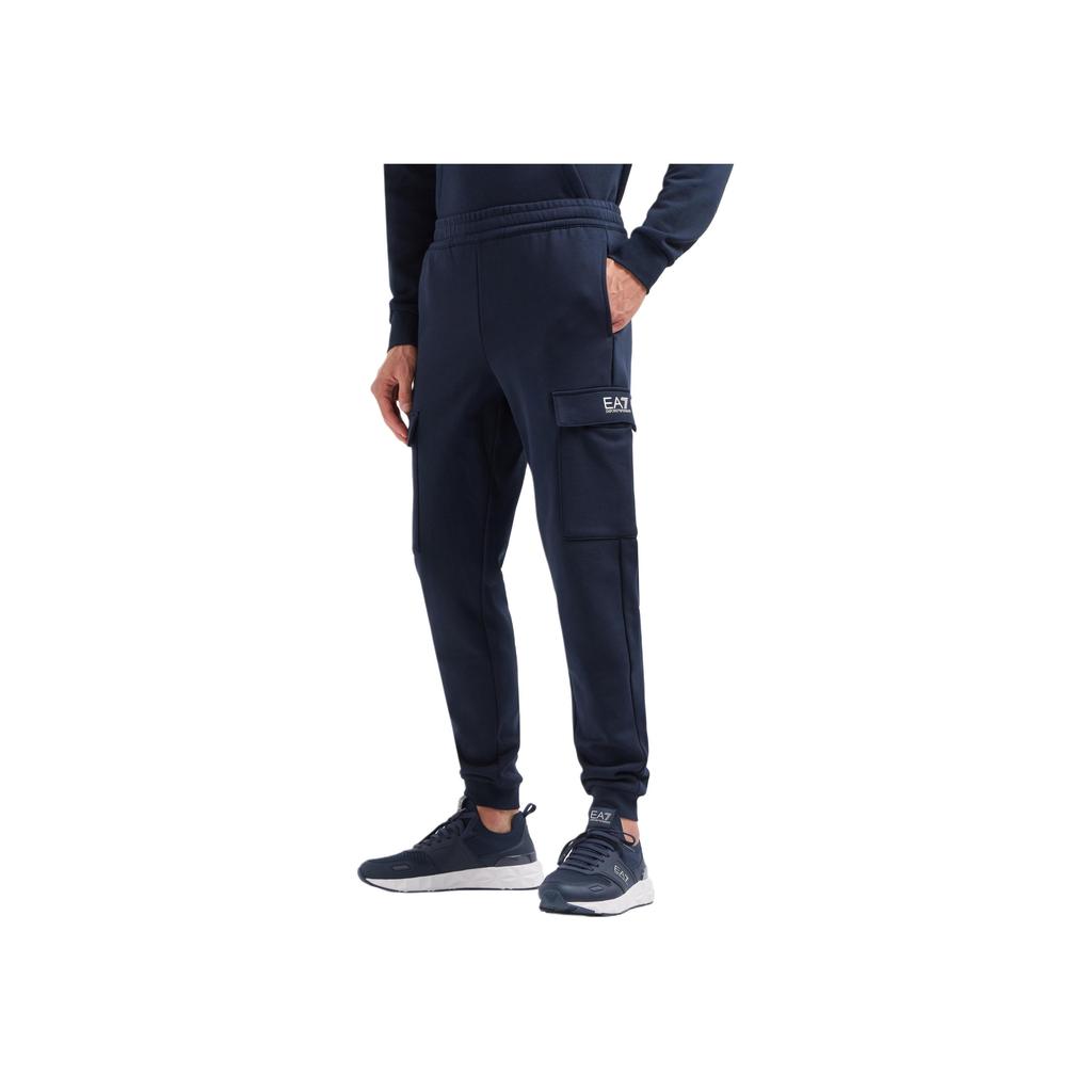 Emporio Armani EA7 Solid Color Cuffed Pocket Tapered Casual Pants Men Bottoms Navy-Blue 8NPP68-PJVTZ-1562