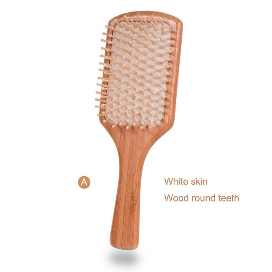 Premium Wooden Bamboo Hair Brush Improve Hair Growth Wood Hairbrush Prevent Hair Loss Comb Massage Hair Comb D30